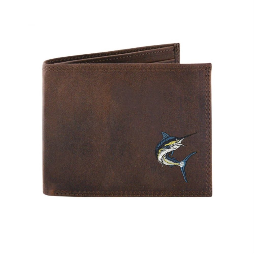 ZEP-PRO Leather Embroidered MARLIN Wallet Bifold